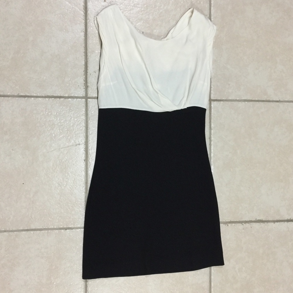Sandro Cream/Black Cocktail Dress